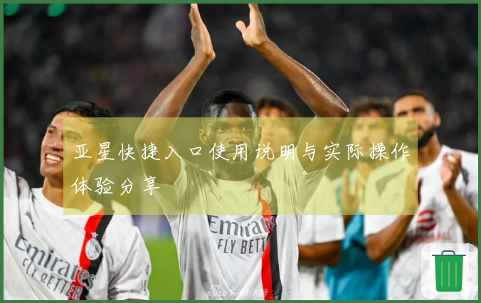 亚星快捷入口使用说明与实际操作体验分享